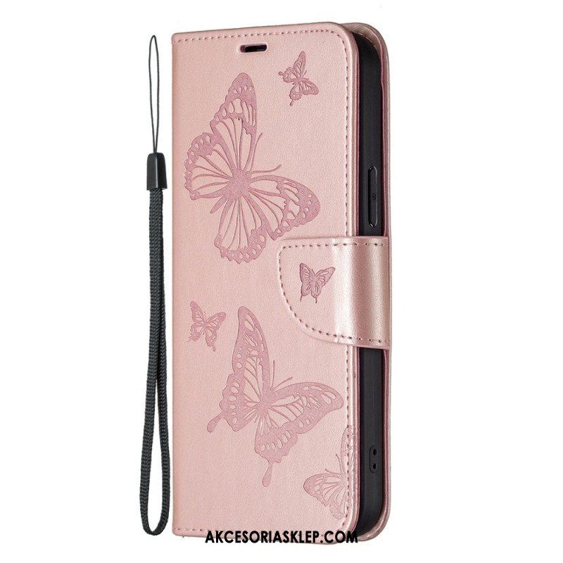 Etui Folio do Samsung Galaxy S23 Plus 5G Gigantyczne Motyle