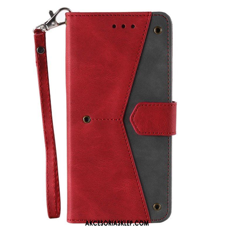 Etui Folio do Samsung Galaxy S23 Ultra 5G Szwy W Dotyku