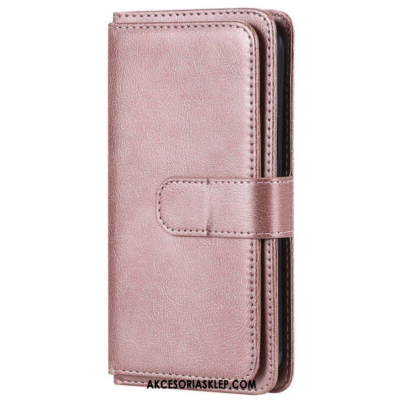 Etui Folio do Samsung Galaxy S23 Ultra 5G Wielofunkcyjny Uchwyt Na 10 Kart