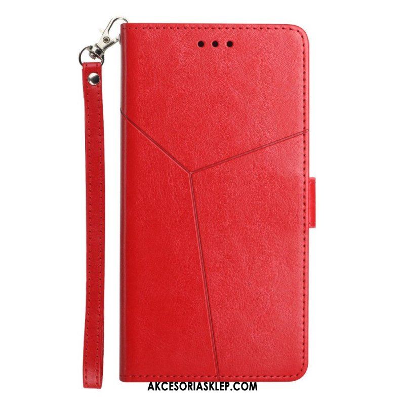 Etui Folio do Sony Xperia 1 IV z Łańcuch Wzór W Paski Y