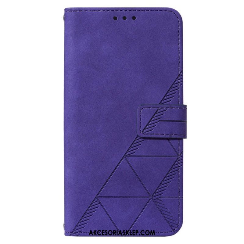 Etui Folio do Xiaomi 12 Lite Trójkąty Ze Smyczą