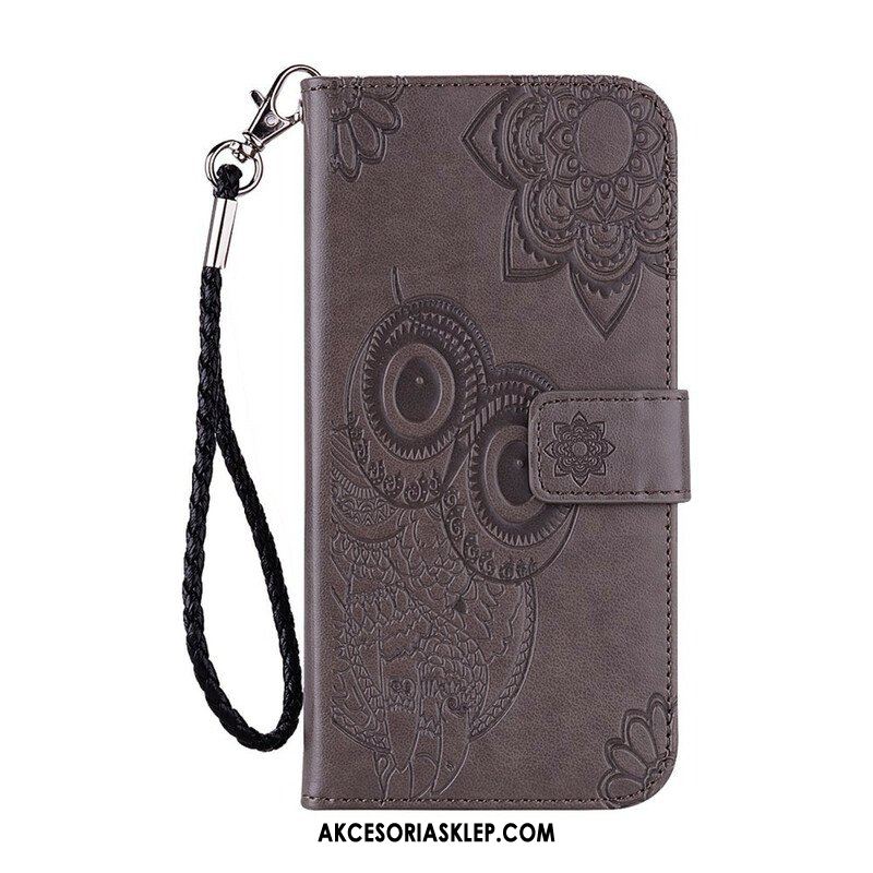 Etui Folio do Xiaomi Redmi Note 10 / 10S Sowa Mandala I Smycz