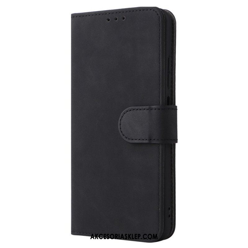 Etui Folio do Xiaomi Redmi Note 11 / 11S Dotyk Skóry Ze Smyczą