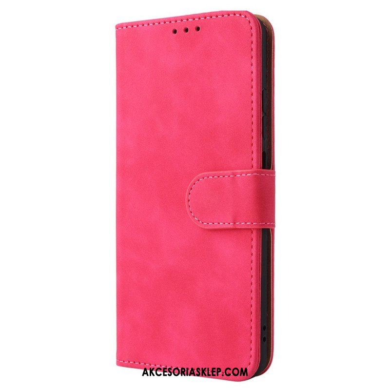 Etui Folio do Xiaomi Redmi Note 11 / 11S Dotyk Skóry Ze Smyczą