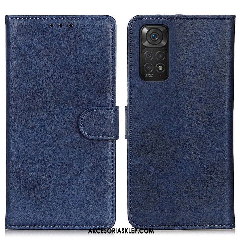 Etui Folio do Xiaomi Redmi Note 11 / 11S Retro Matowy Efekt Skóry