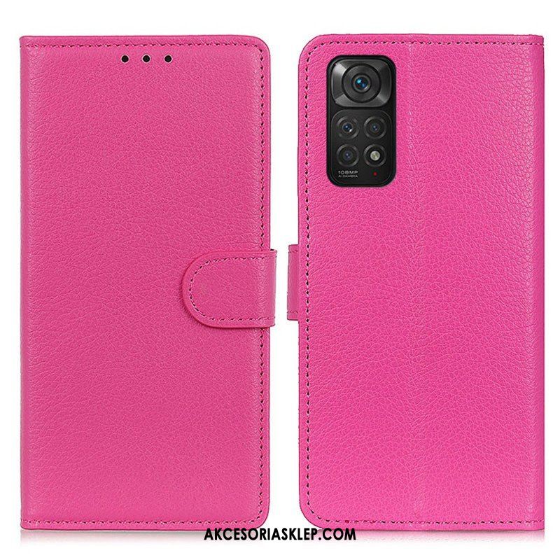 Etui Folio do Xiaomi Redmi Note 11 / 11S Tradycyjnie Liczi