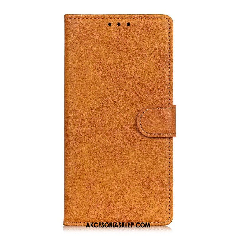 Etui Folio do Xiaomi Redmi Note 12 4G Matowa Sztuczna Skóra