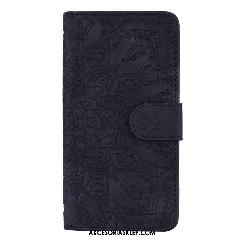 Etui Folio iPhone 16 Efekt Zamszu Mandali Etui Ochronne