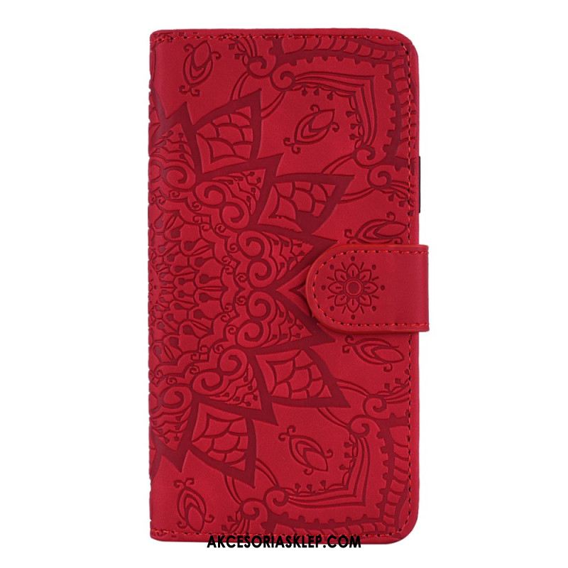 Etui Folio iPhone 16 Efekt Zamszu Mandali Etui Ochronne