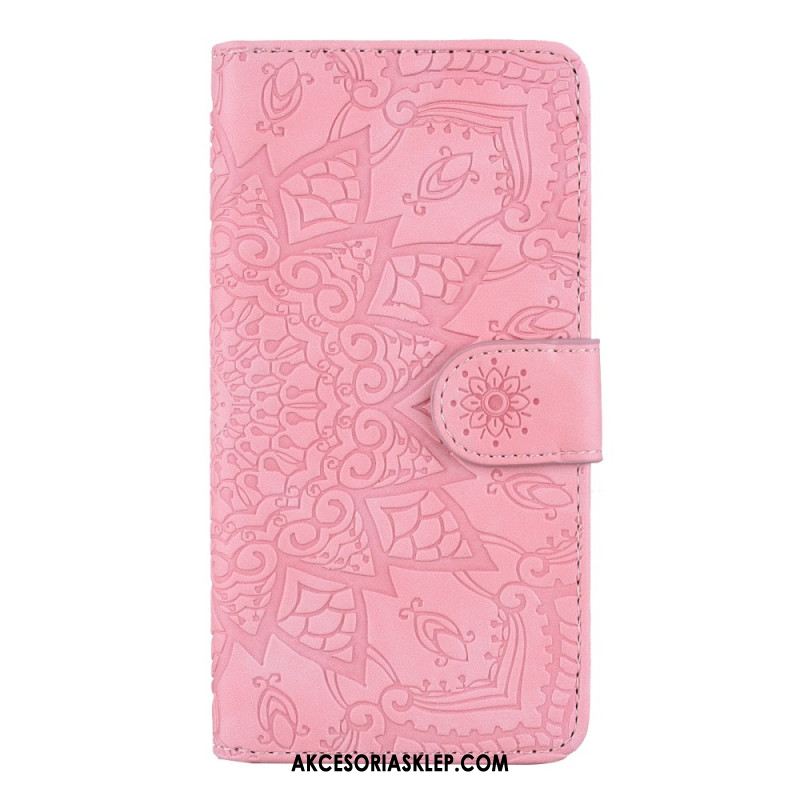 Etui Folio iPhone 16 Efekt Zamszu Mandali Etui Ochronne