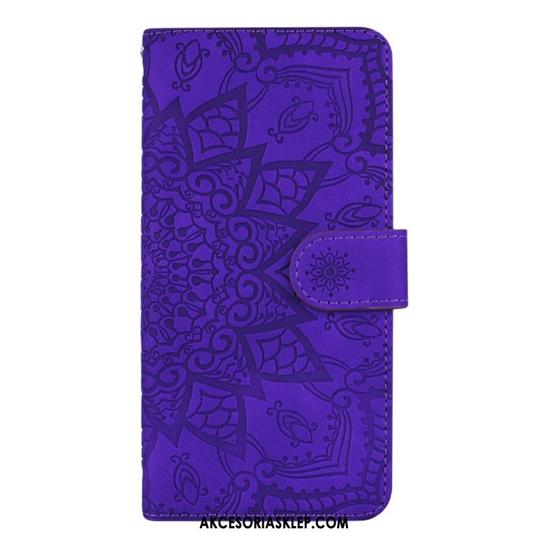 Etui Folio iPhone 16 Efekt Zamszu Mandali Etui Ochronne