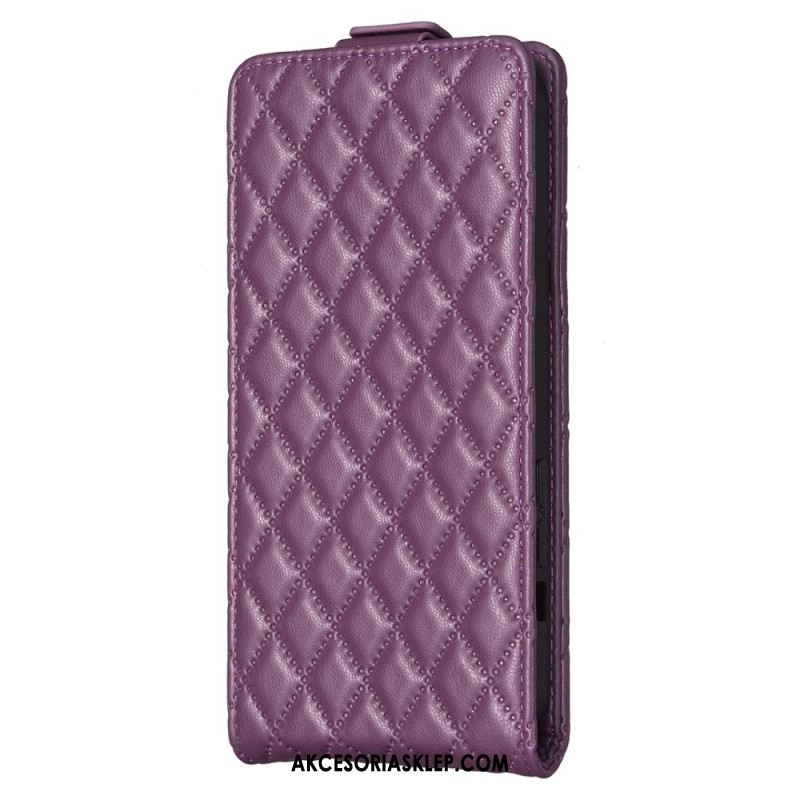 Etui Folio iPhone 16 Pikowana Pionowa Klapa