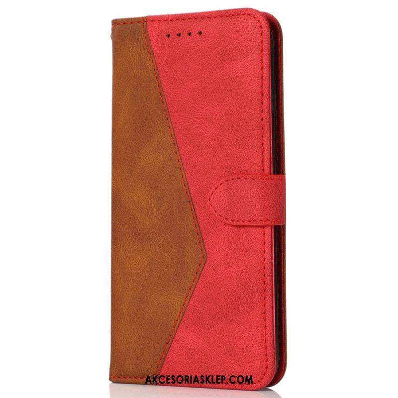 Etui Folio iPhone 16 Plus Dwukolorowy Pasek