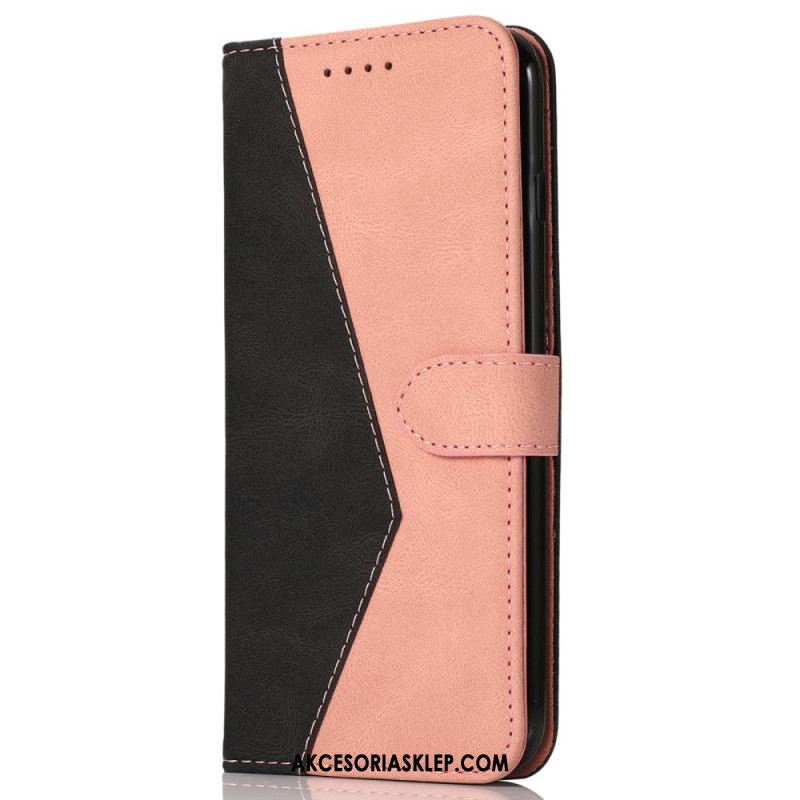 Etui Folio iPhone 16 Plus Dwukolorowy Pasek