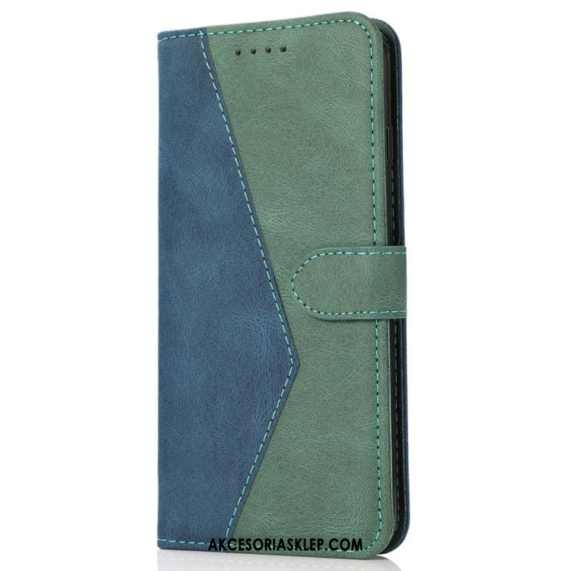 Etui Folio iPhone 16 Plus Dwukolorowy Pasek