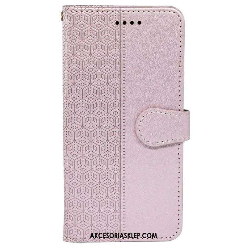 Etui Folio iPhone 16 Plus Fryz W Kostkach Etui Ochronne