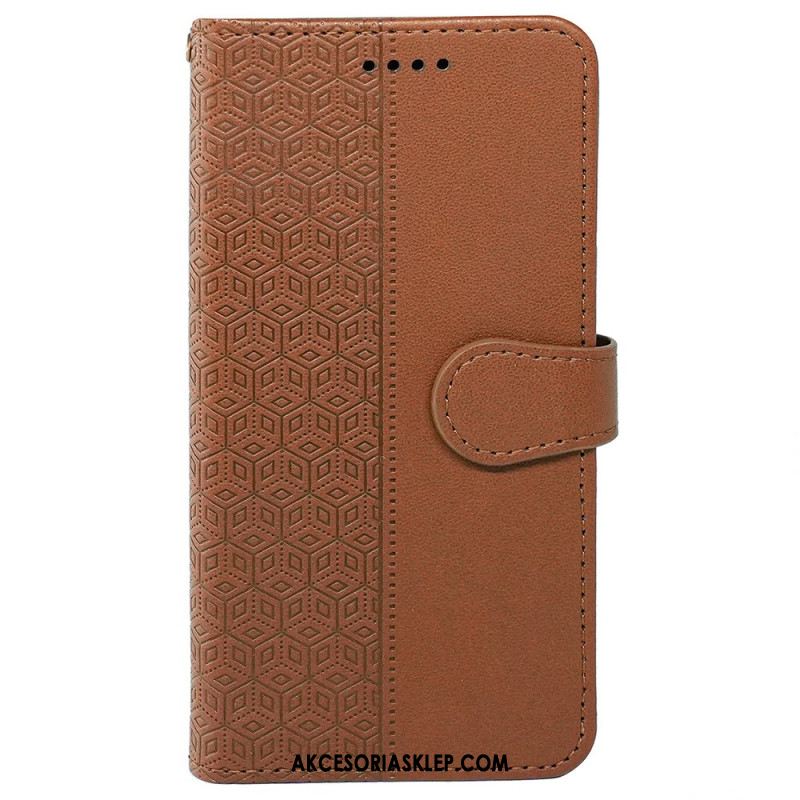 Etui Folio iPhone 16 Plus Fryz W Kostkach Etui Ochronne