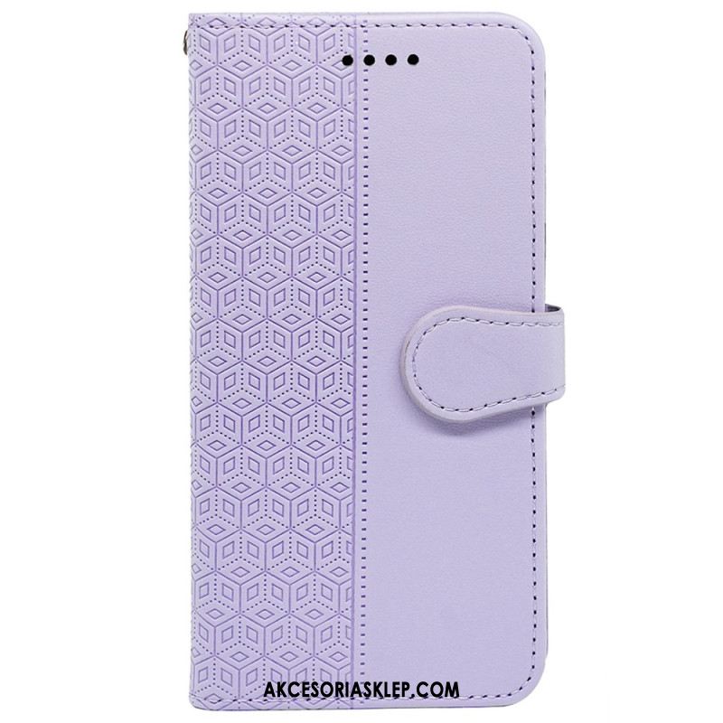 Etui Folio iPhone 16 Plus Fryz W Kostkach Etui Ochronne