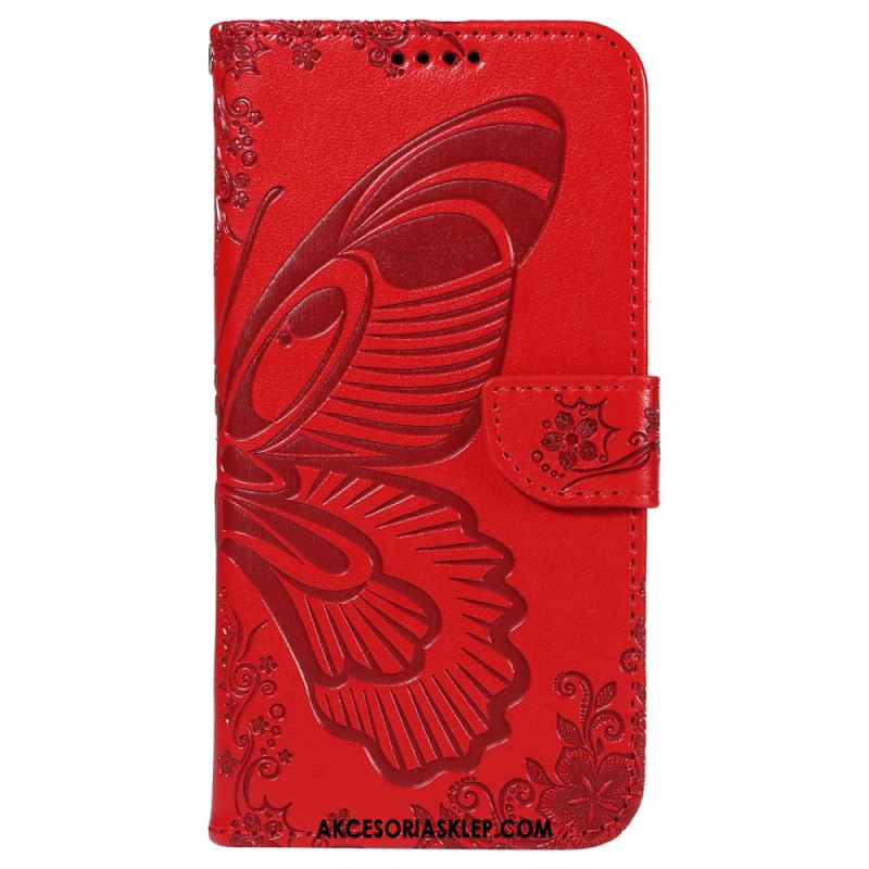 Etui Folio iPhone 16 Plus Nadruk Motyla Etui Ochronne