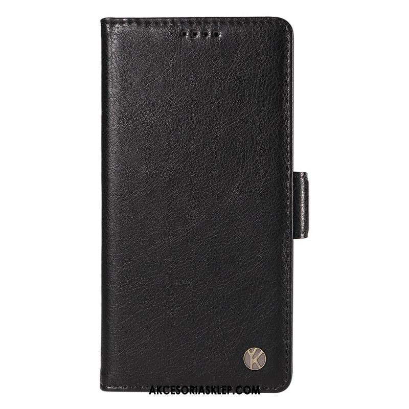 Etui Folio iPhone 16 Plus Tekstura Liczi Yikatu