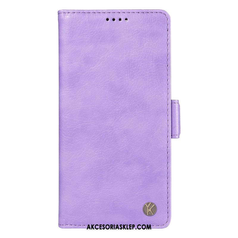 Etui Folio iPhone 16 Plus Tekstura Liczi Yikatu