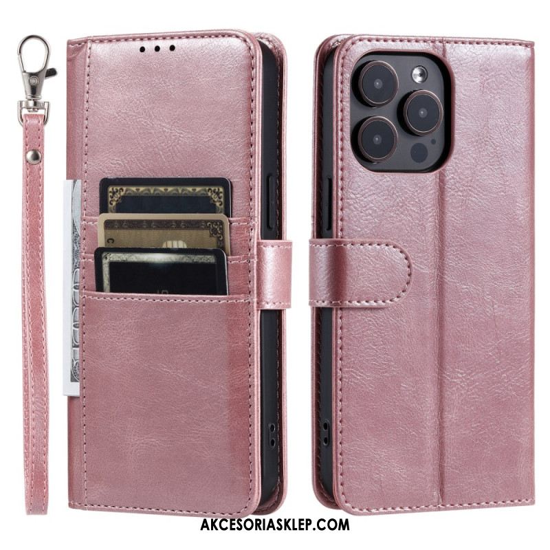 Etui Folio iPhone 16 Pro 6 Posiadaczy Kart Etui Ochronne