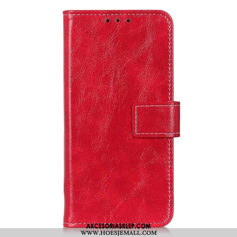 Etui Folio iPhone 16 Pro Max Błyszcząca Imitacja Skóry