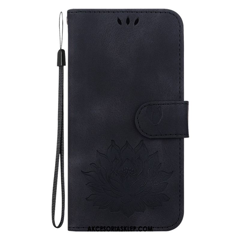 Etui Folio iPhone 16 Pro Max Kwiat Lotosu Etui Ochronne