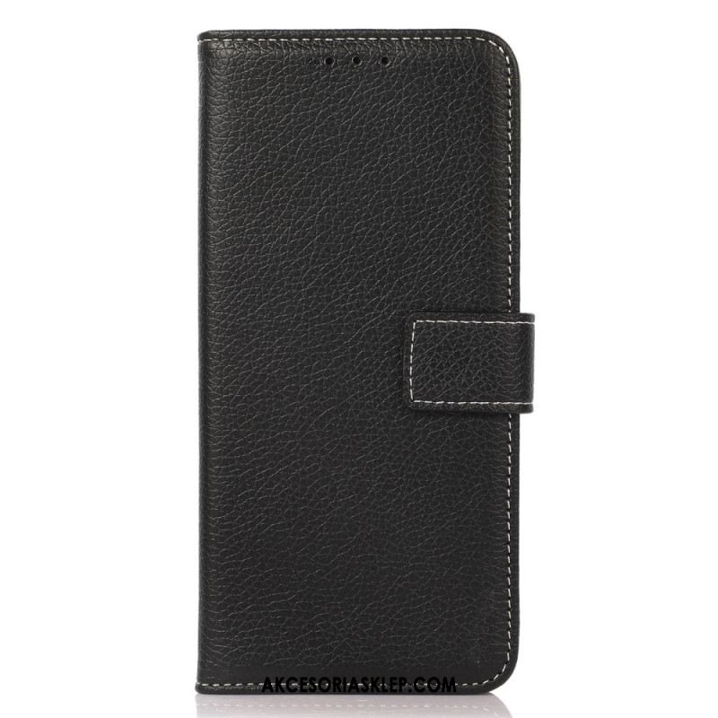 Etui Folio iPhone 16 Pro Max Litchi Powierzchniowe