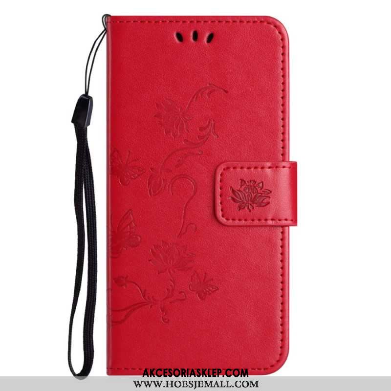 Etui Folio iPhone 16 Pro Max Motyle I Kwiaty