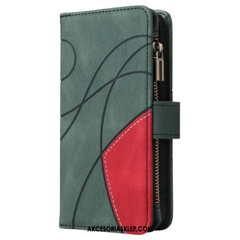 Etui Folio iPhone 16 Pro Portfel Ze Wzorem Geometrycznym