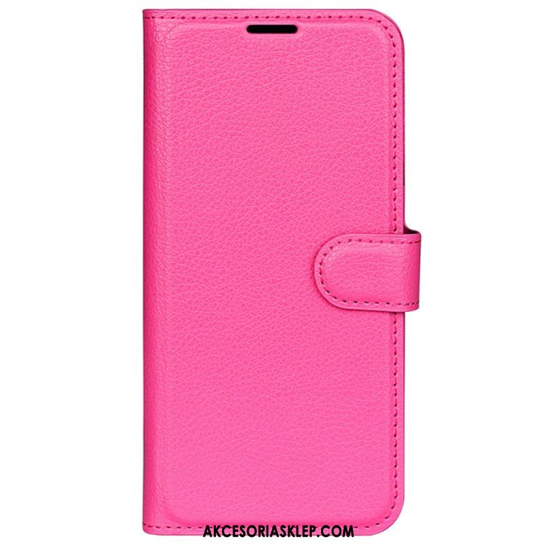 Etui Folio iPhone 16 Sztuczna Skóra Litchi Etui Ochronne