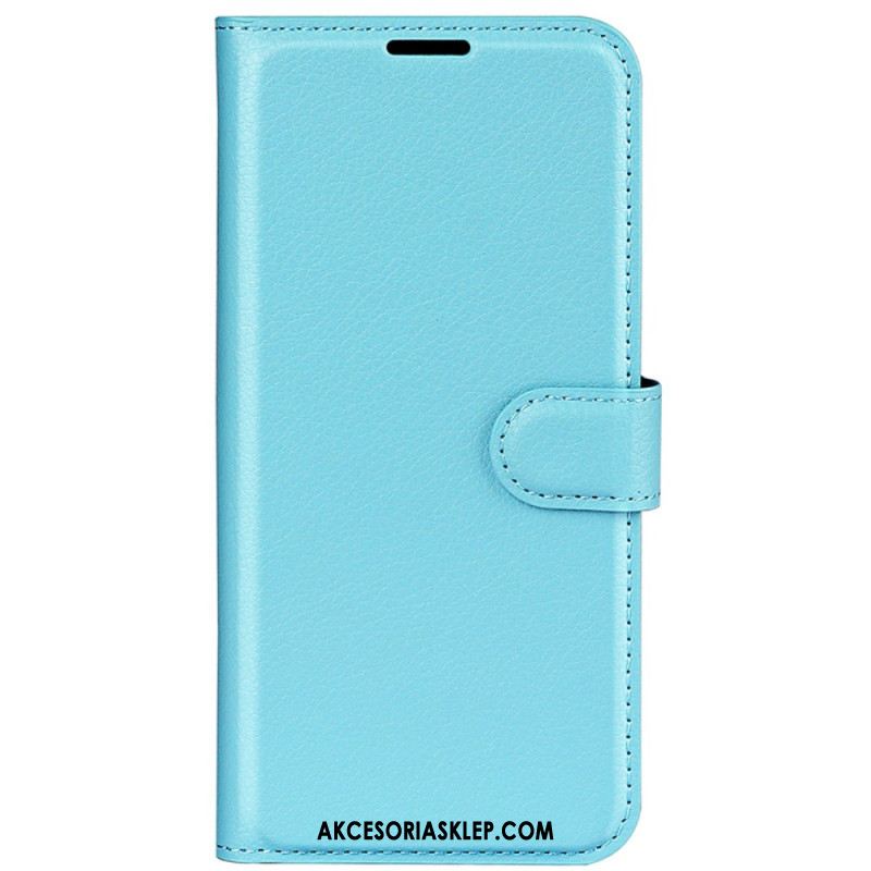 Etui Folio iPhone 16 Sztuczna Skóra Litchi Etui Ochronne