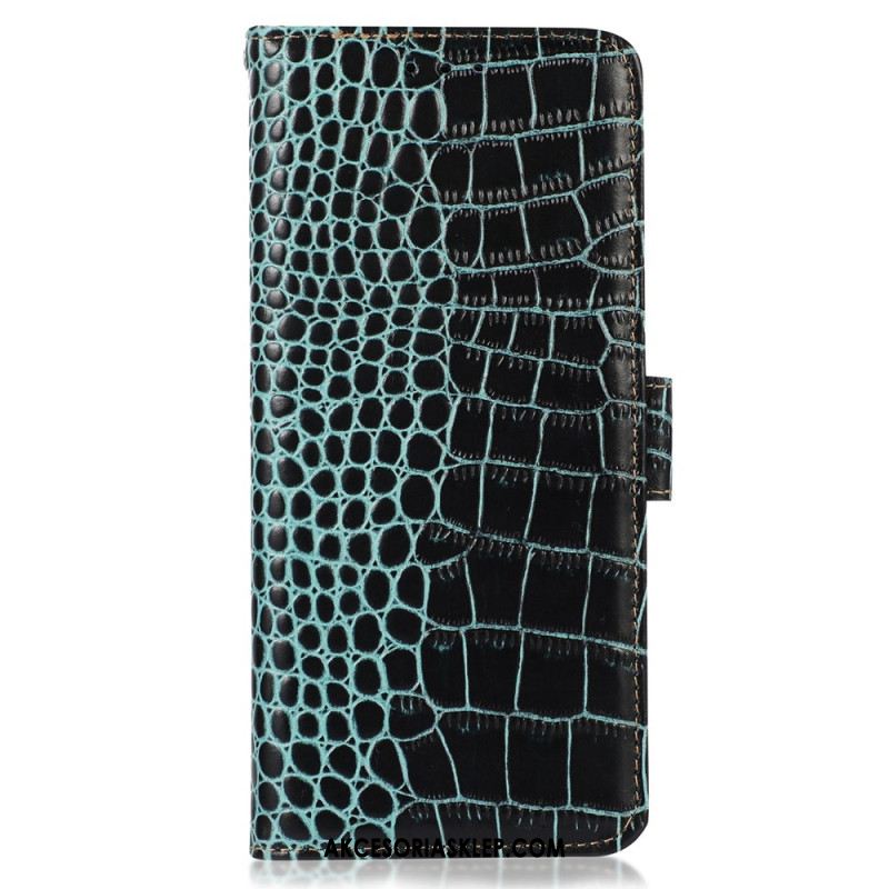 Etui Folio iPhone 16 Tekstura Krokodyla