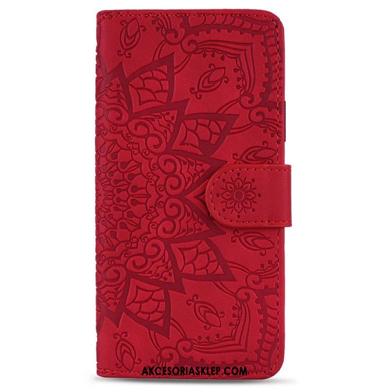 Etui Na Telefon Pokrowce do Samsung Galaxy S23 5G z Łańcuch Stylowa Mandala Z Paskami