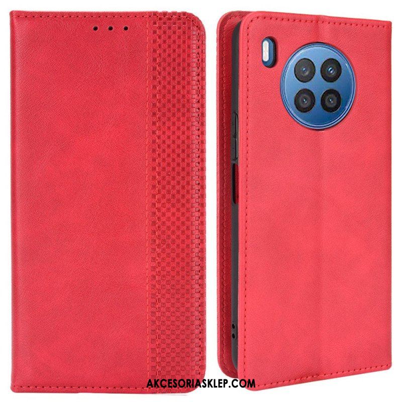 Etui Na Telefon do Honor 50 Lite Etui Folio Stylizowany Efekt Skóry W Stylu Vintage