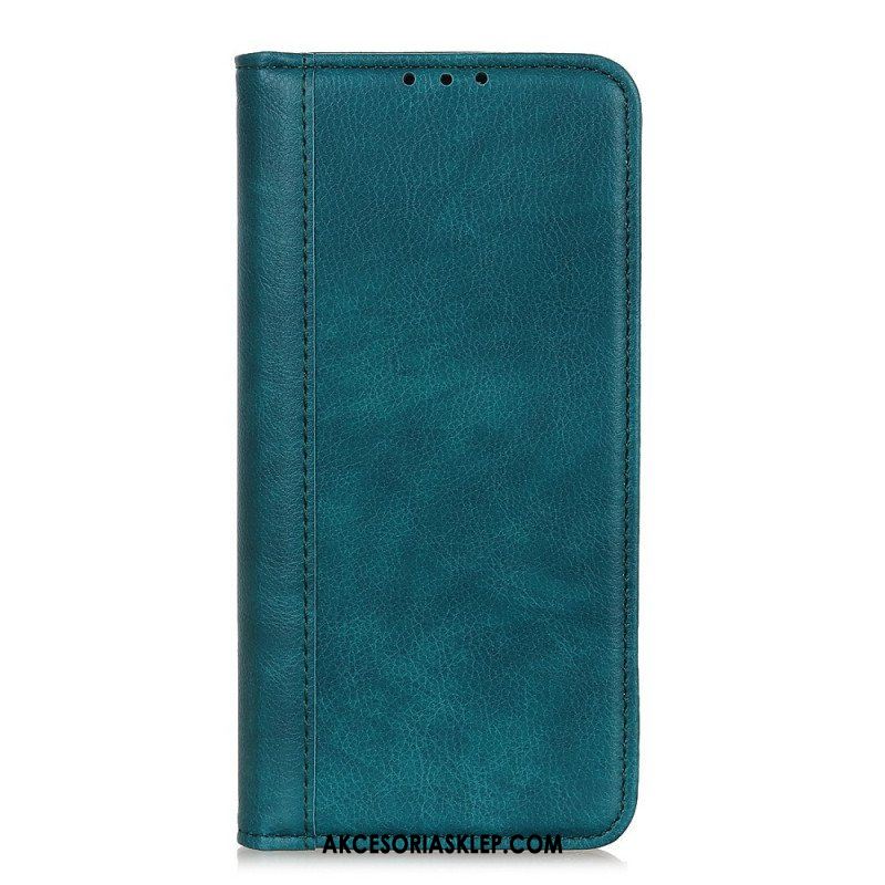 Etui Na Telefon do Samsung Galaxy A13 5G / A04s Etui Folio Elegancka Dwoina Skóry Liczi