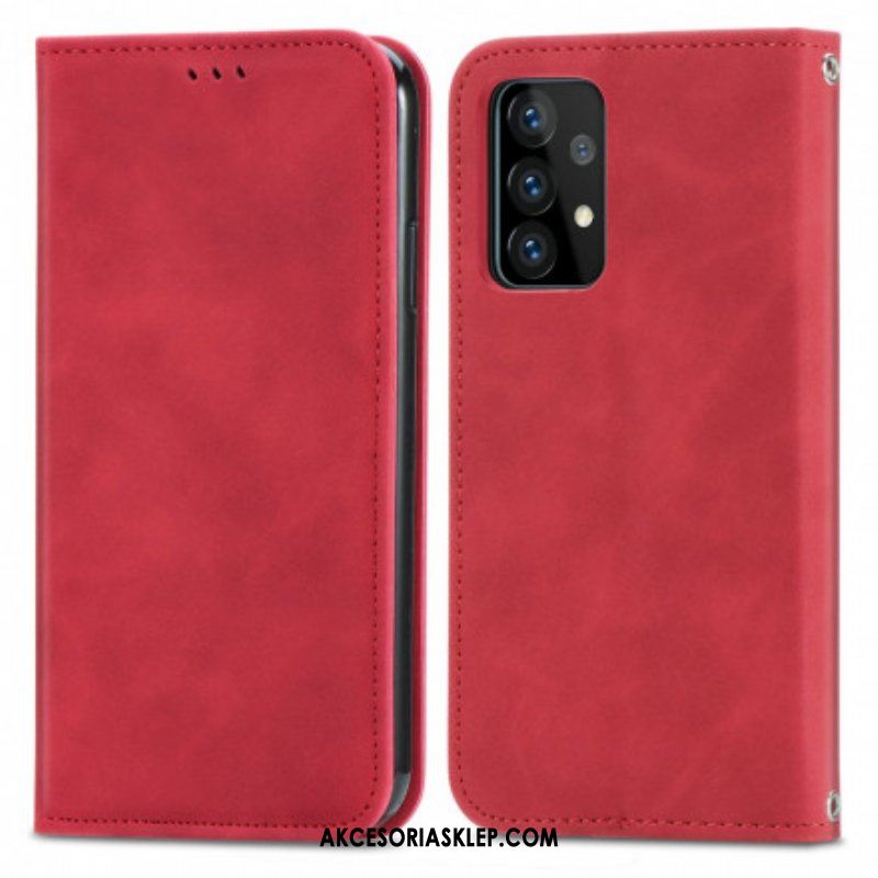 Etui Na Telefon do Samsung Galaxy A52 4G / A52 5G / A52s 5G Etui Folio Elegancki Efekt Skóry