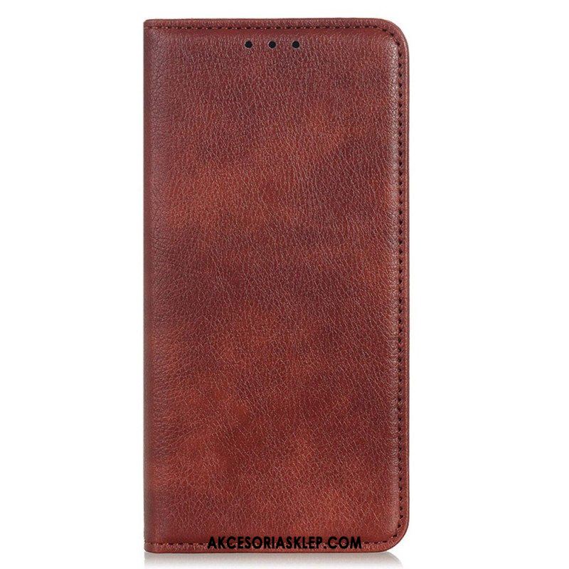 Etui Na Telefon do Samsung Galaxy M13 Etui Folio Skóra Dwoinowa Liczi