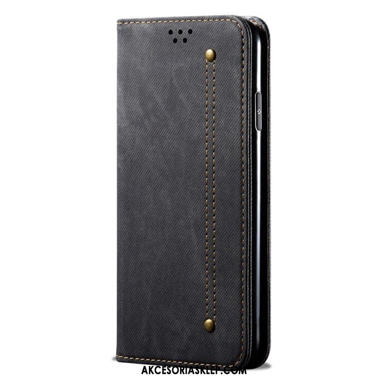 Etui Na Telefon do Samsung Galaxy M32 Etui Folio Tkanina Dżinsowa