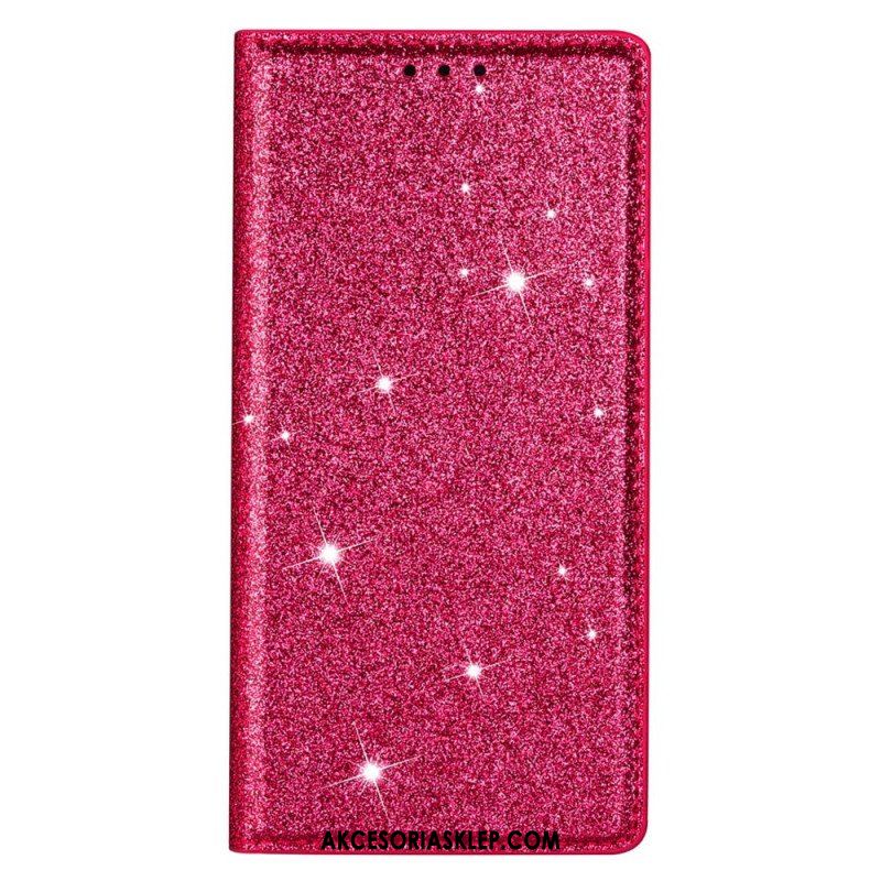 Etui Na Telefon do Samsung Galaxy S22 5G Etui Folio Cekinowy Styl