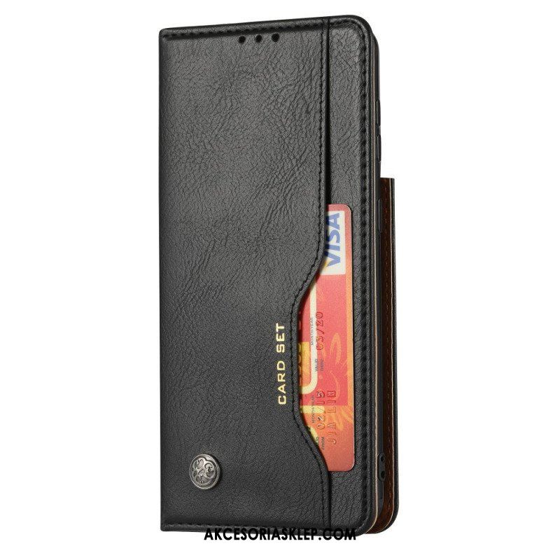 Etui Na Telefon do Samsung Galaxy S22 5G Etui Folio Etui Na Karty Ze Sztucznej Skóry