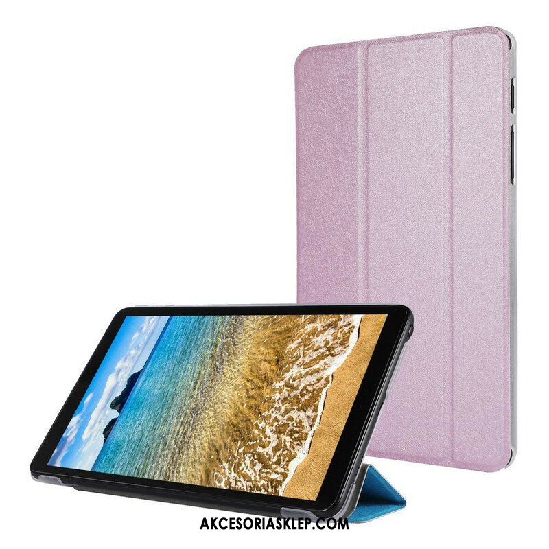 Etui Na Telefon do Samsung Galaxy Tab A7 Lite Jedwabna Tekstura Sztucznej Skóry