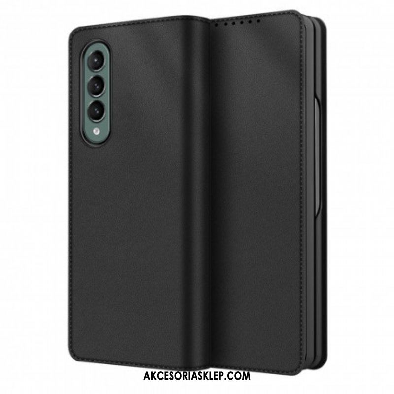 Etui Na Telefon do Samsung Galaxy Z Fold 3 5G Etui Folio Skóra Dwoinowa W Dotyku