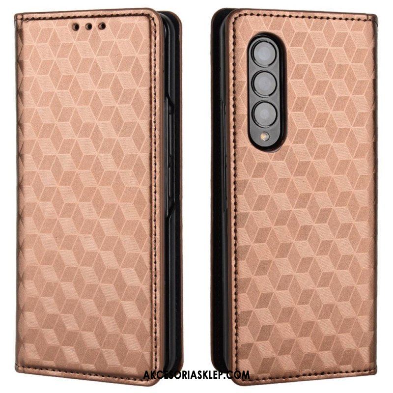 Etui Na Telefon do Samsung Galaxy Z Fold 4 Etui Folio Sześcian 3d