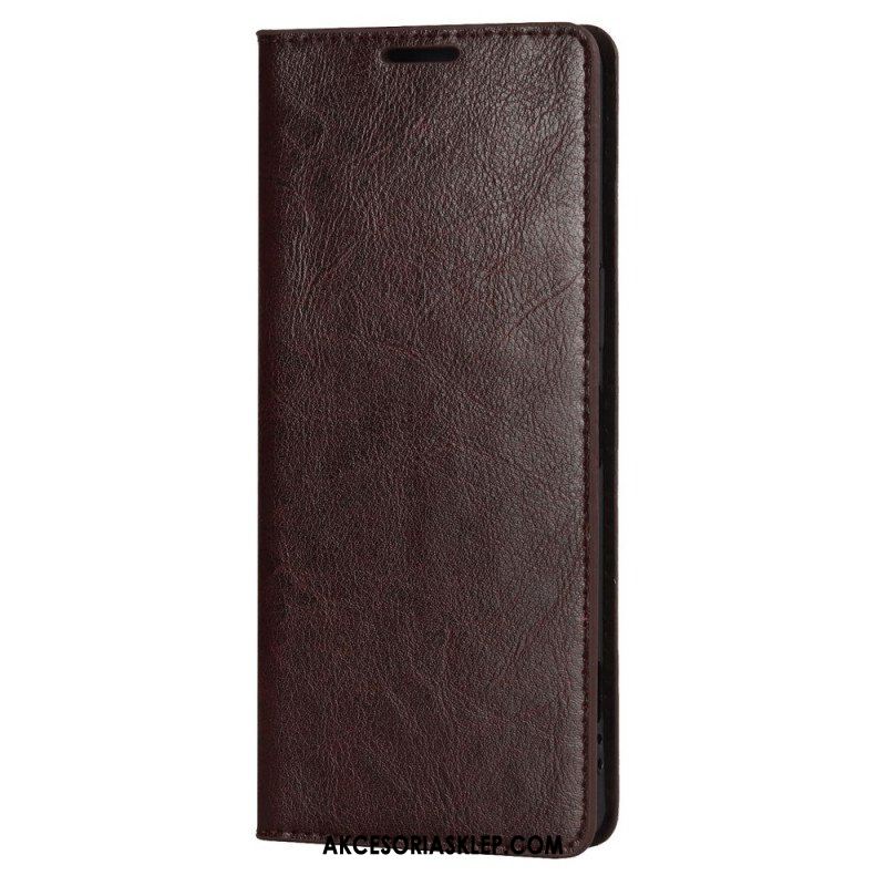 Etui Na Telefon do Sony Xperia 1 IV Etui Folio Prawdziwa Skóra