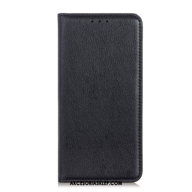 Etui Na Telefon do Sony Xperia 10 IV Etui Folio Skóra Dwoinowa Liczi