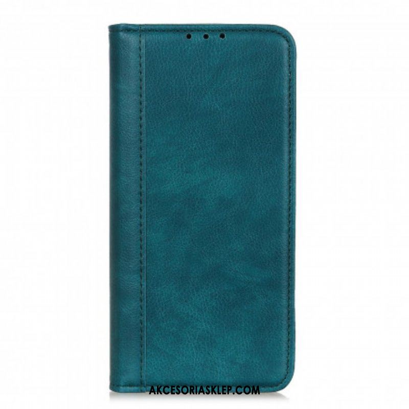 Etui Na Telefon do Xiaomi Redmi Note 10 / 10S Etui Folio Wersja Ze Skóry Split Litchi