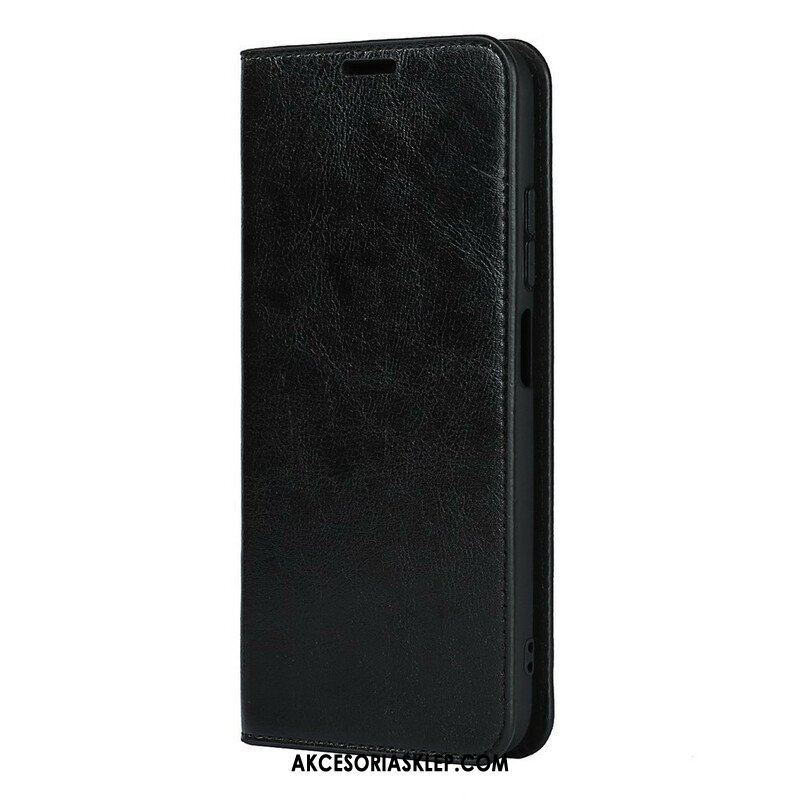 Etui Na Telefon do Xiaomi Redmi Note 10 5G Etui Folio Prawdziwa Skóra