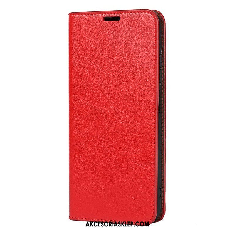 Etui Na Telefon do Xiaomi Redmi Note 10 5G Etui Folio Prawdziwa Skóra